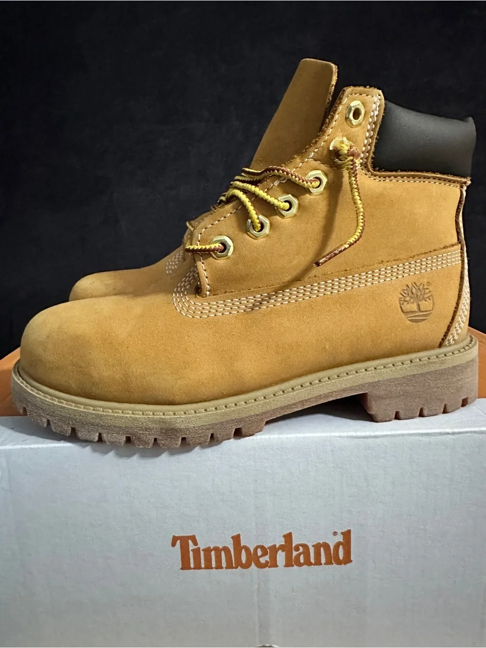 Timberland Wheat Nubuck Work-Ready Boot with Black Collar